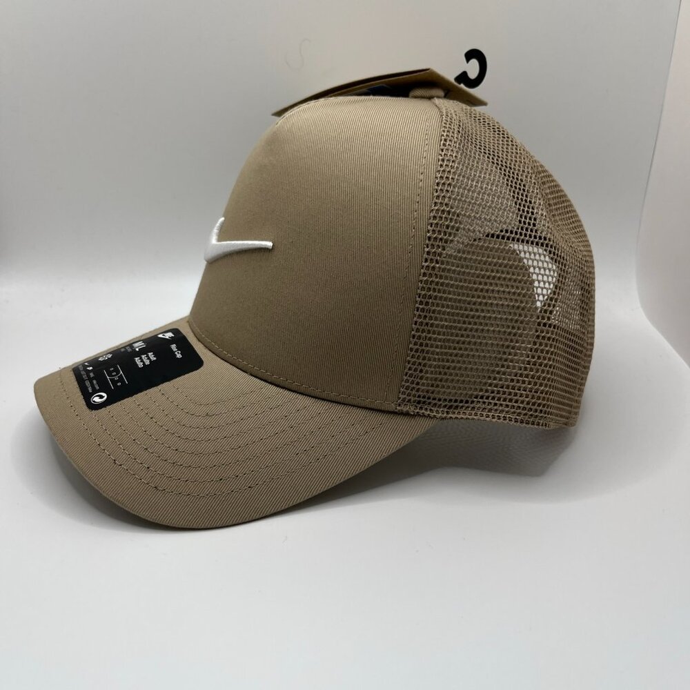 Nike Rise Structured Trucker Hat Cap Beige Tan Curved Brim Adult M/L - Picture 2 of 6
